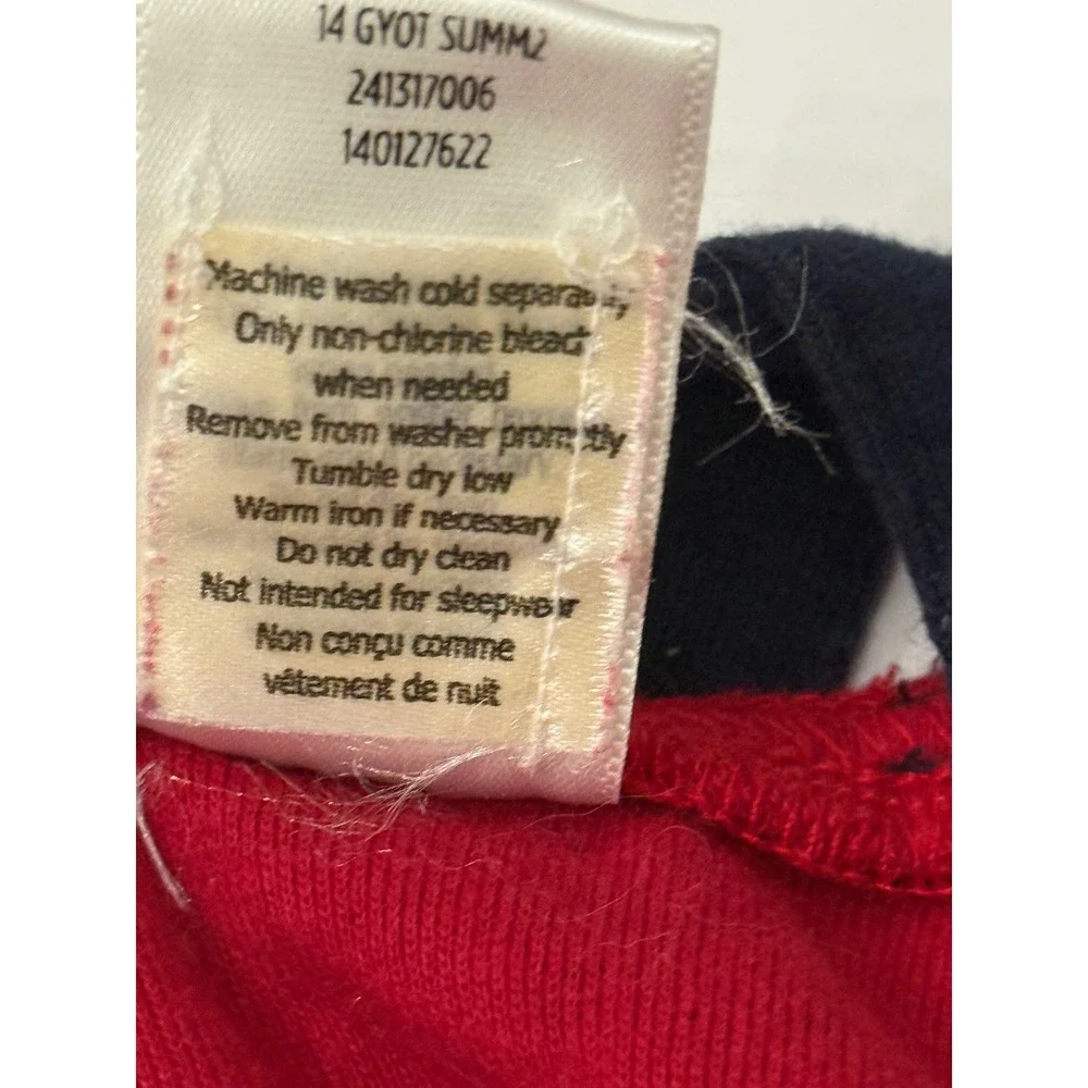 Girls Gymboree 4th Of July Sundress Patriotic Red White Blue Stars Bows Sz 10